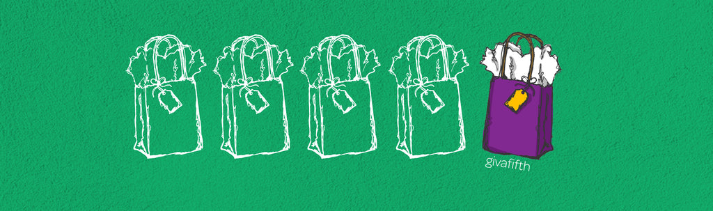 Givafifth: We’re a clothing and accessory e-tailer that gives back a fifth (20%) of every purchase to our shopper’s organization of choice.