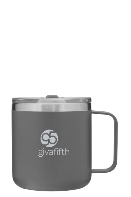 12 Oz. Muddy Camper Thermal Mug Matte Gray