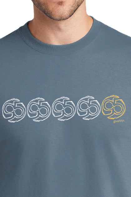 Five Things T-Shirt Series: Logo Stonewashed Blue  100% cotton