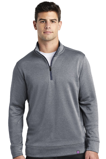 Everyman Quarter-Zip Pullover 100% polyester fabric Navy Heather