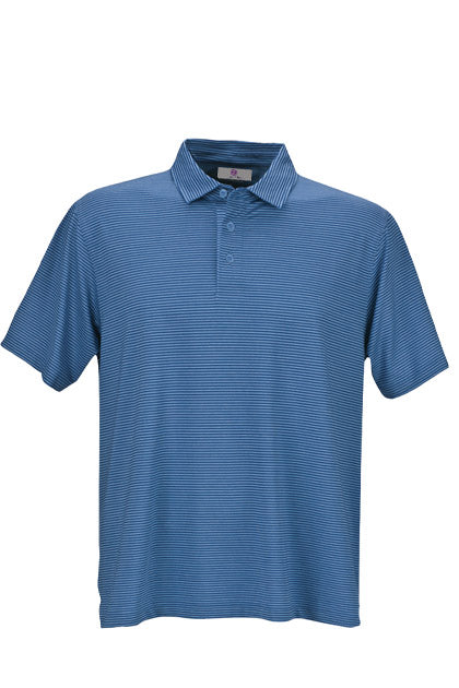 Fifth Hole Striped Performance Polo moisture-wickingIndigo-Blue