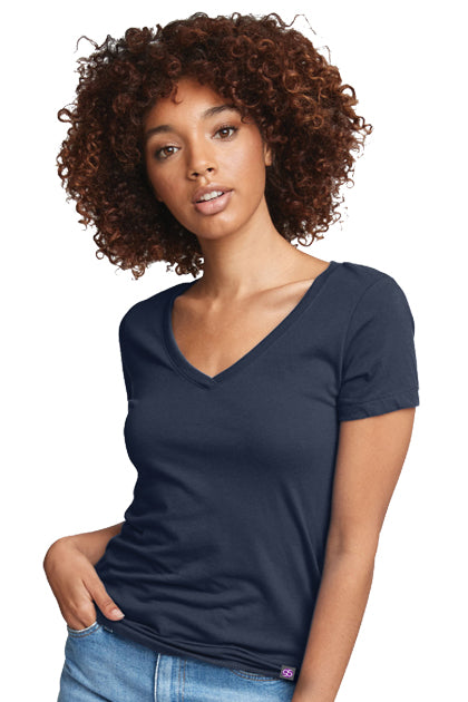 Women's Glo-5 Tee (Indigo) 60% cottton 40% polyester