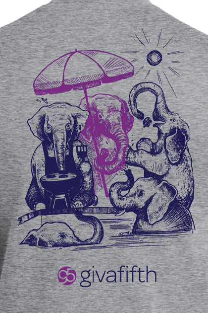 "High-5” Shirt design series: Elephants (Athletic Heather Gray)