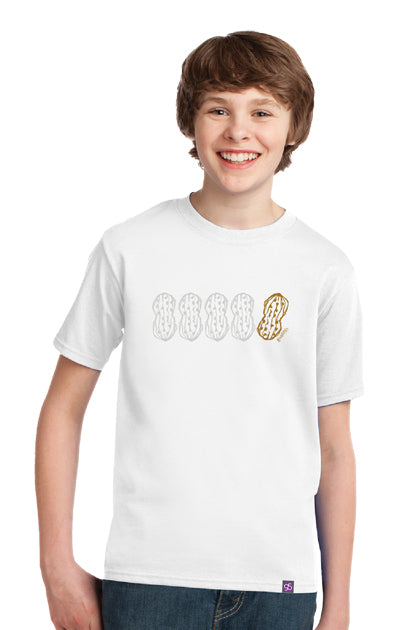 Kids’ Five Things T-Shirt Series: Peanuts White 100% cotton